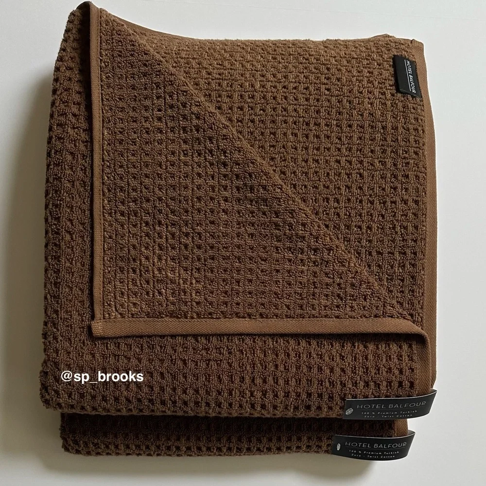 🎁8PC Hotel Balfour Bath Towel Set - Zero Twist Cotton - Chocolate Brown